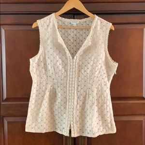 Sleeveless lace Banana Republic top